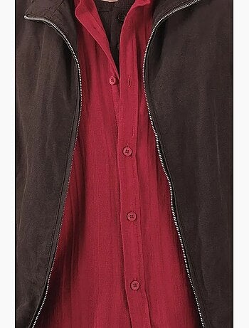 Gilet giesto pour homme, en tencel et lin uni, avec col de veste giesto