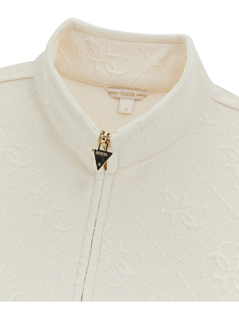 Gilet Guess kids col montant Blanc cassé - Kiabi