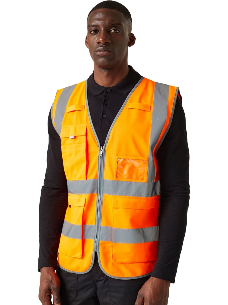 Gilet haute visibilité - regatta professional Bleu Orange - Kiabi