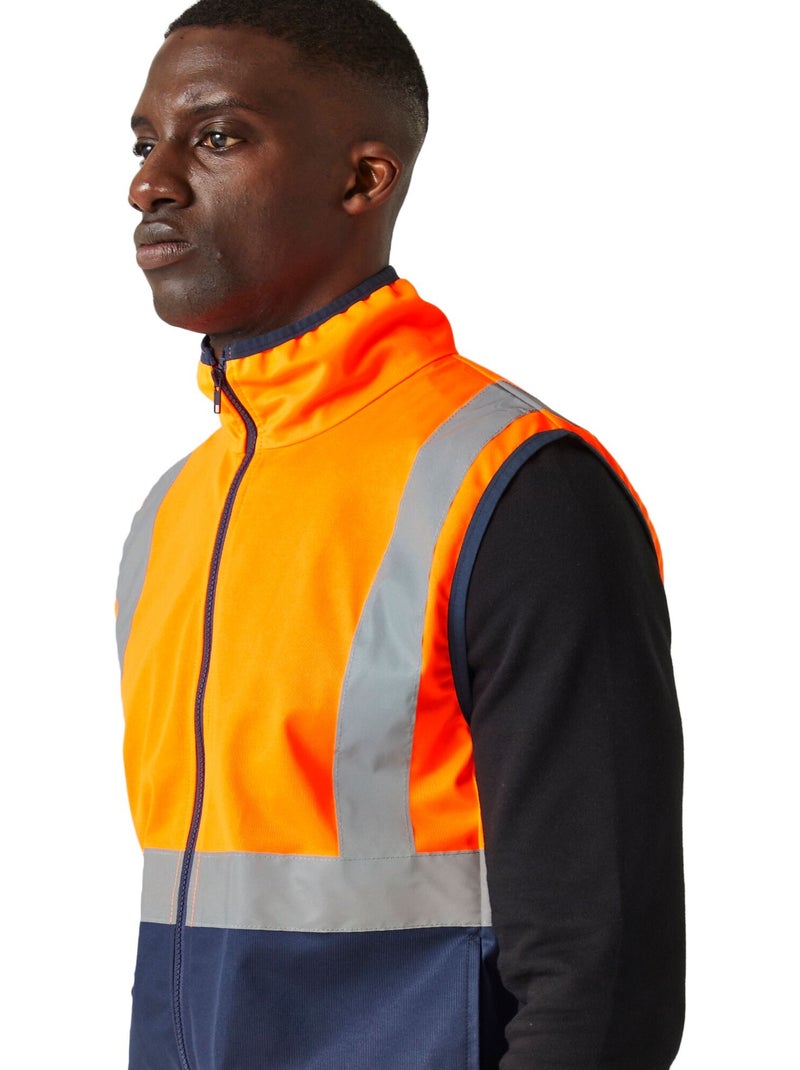Gilet haute visibilité - regatta professional Bleu Orange - Kiabi