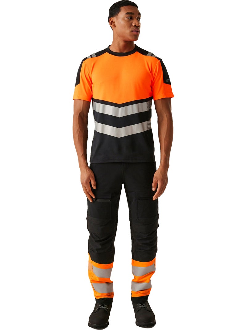 Gilet haute visibilité x-pro - regatta Noir Orange - Kiabi