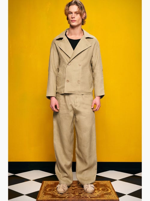 Gilet homme en lin à col tailleur giesto - Kiabi Gilet homme en lin à col tailleur giesto - Kiabi