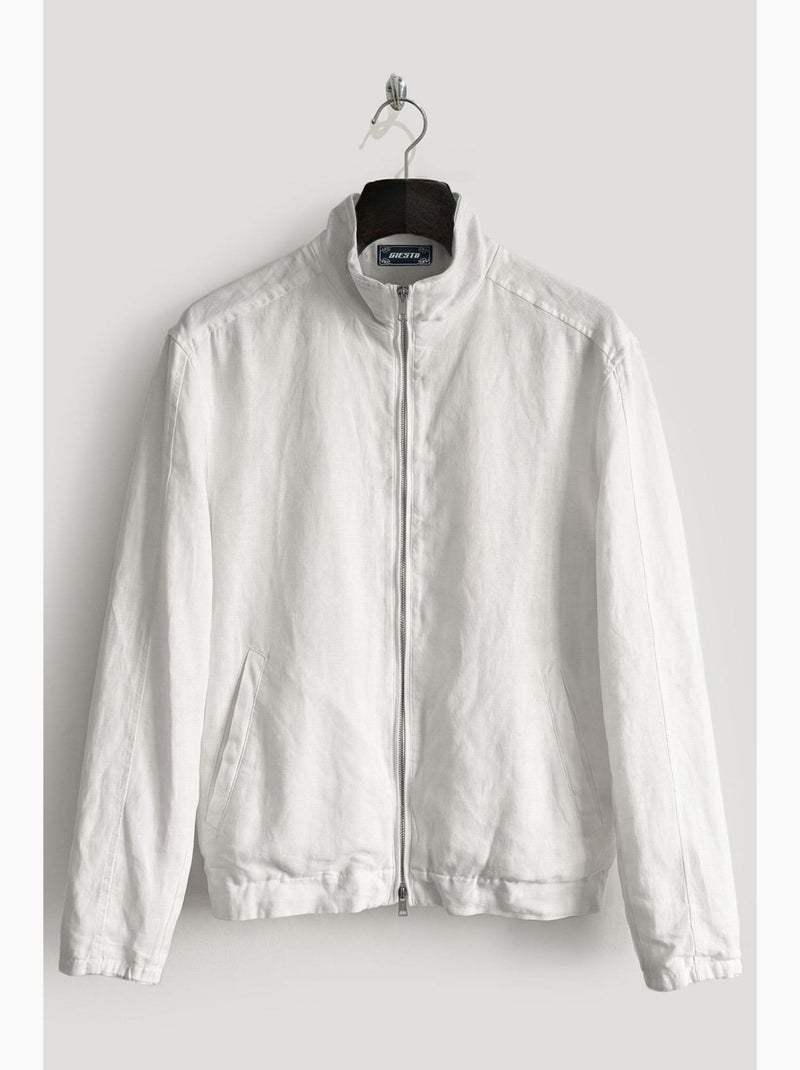 Gilet homme en tencel et lin giesto Blanc - Kiabi