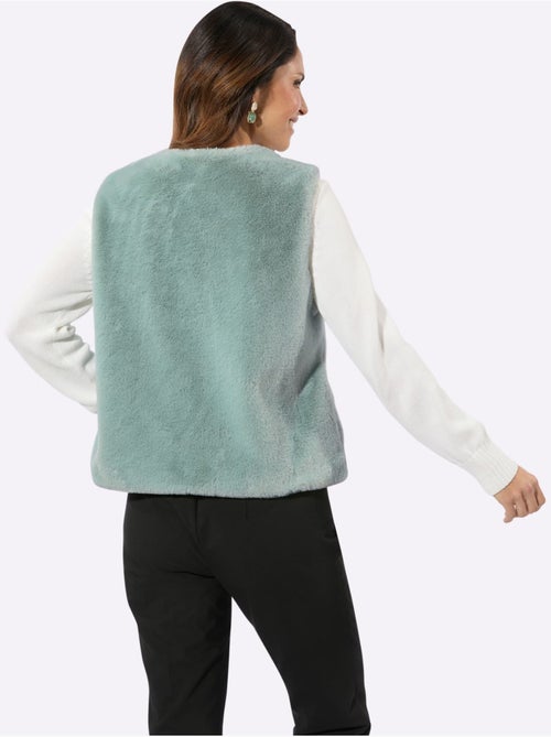 Gilet imitation fourrure coupe courte mode - taille standard - witt - Kiabi Gilet imitation fourrure coupe courte mode - taille standard - witt - Kiabi