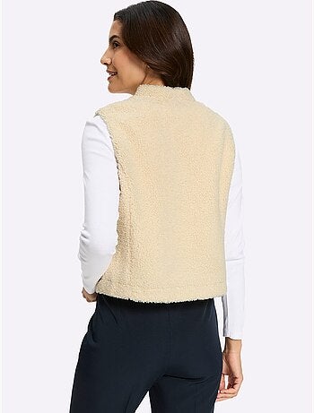 Gilet imitation fourrure fermeture crochet discrète - taille standard - witt
