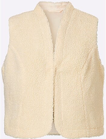 Gilet imitation fourrure fermeture crochet discrète - taille standard - witt