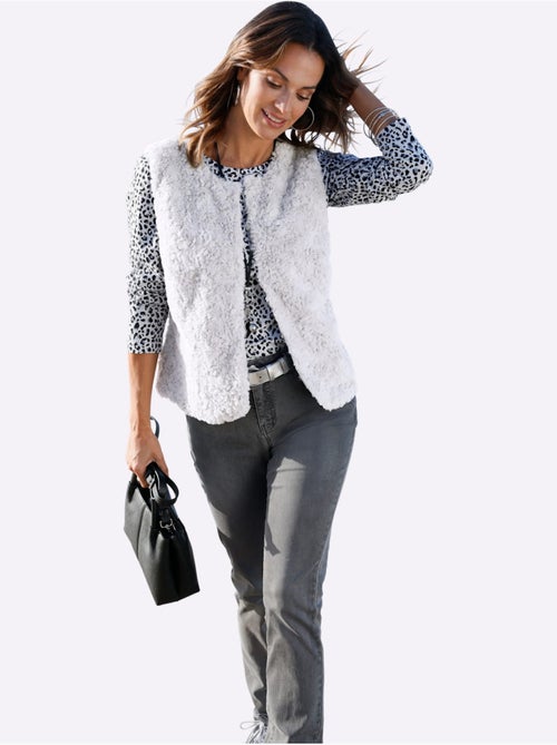 Gilet imitation fourrure imitation fourrure douce - taille standard - witt - Kiabi