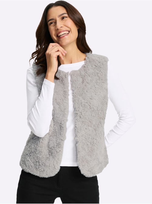 Gilet imitation fourrure imitation fourrure douce - taille standard - witt - Kiabi