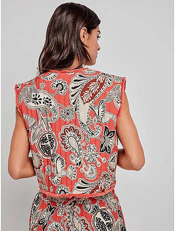 Gilet imprimé sans manches