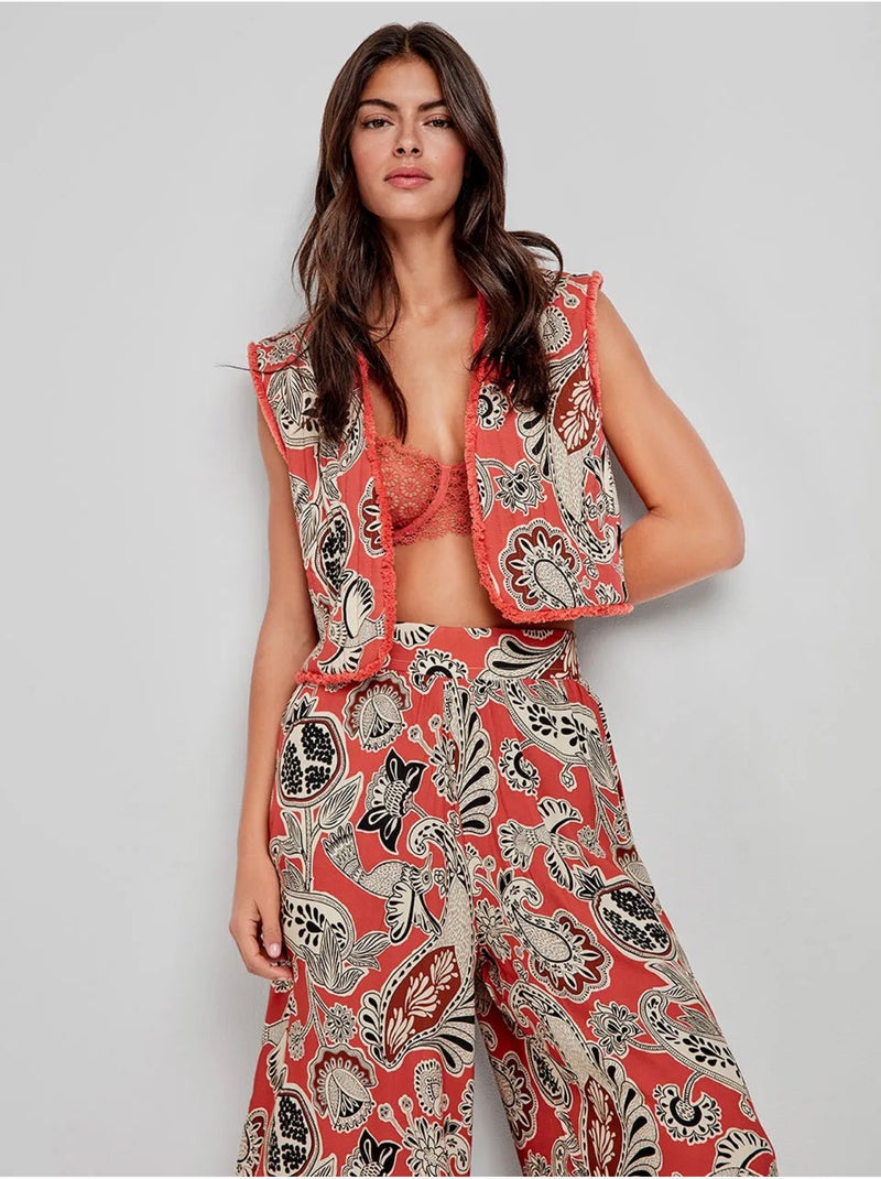 Gilet imprimé sans manches Multicolore - Kiabi