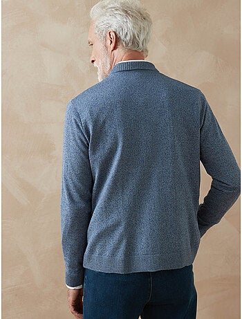 Gilet jacquard col V - DAXON