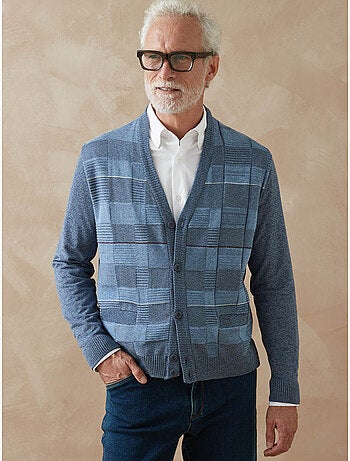 Gilet jacquard col V