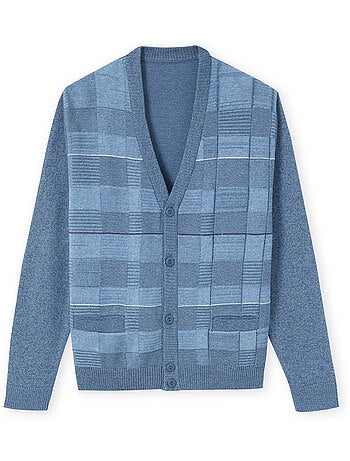 Gilet jacquard col V