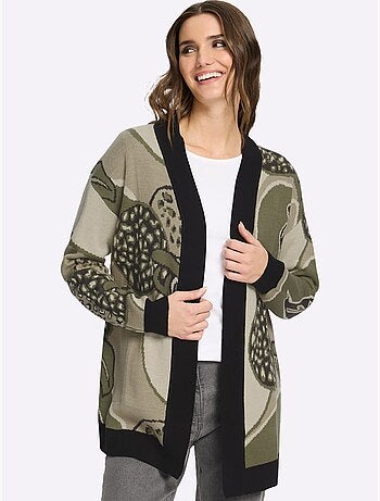Gilet Jacquard Doux Comme Du Cachemire - Taille Standard - Moda Vilona