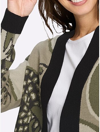 Gilet Jacquard Doux Comme Du Cachemire - Taille Standard - Moda Vilona