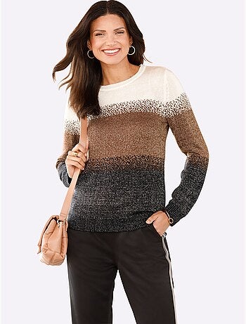 Gilet Jacquard Fils Brillants Dorés - Taille Standard - Moda Vilona