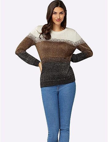 Gilet Jacquard Fils Brillants Dorés - Taille Standard - Moda Vilona