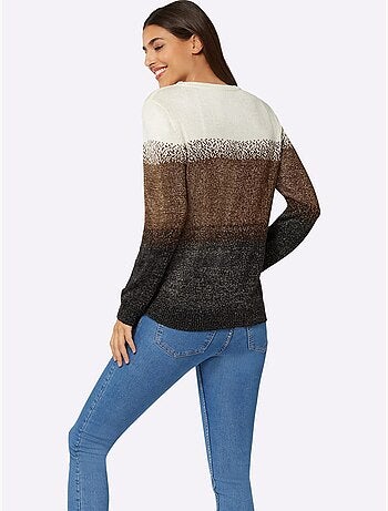 Gilet Jacquard Fils Brillants Dorés - Taille Standard - Moda Vilona