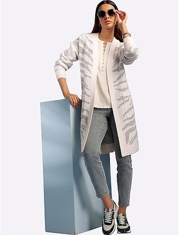 Gilet Jacquard Joli Jacquard à L'aspect Animal - Taille Standard - Helline