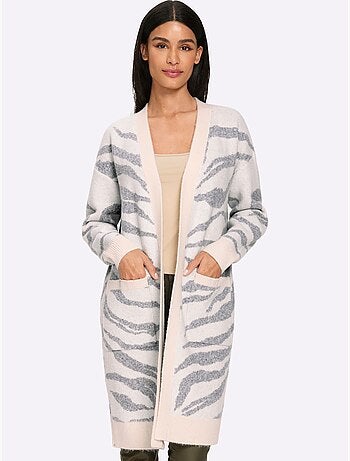 Gilet Jacquard Joli Jacquard à L'aspect Animal - Taille Standard - Helline