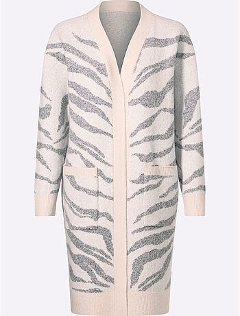Gilet Jacquard Joli Jacquard à L'aspect Animal - Taille Standard - Helline