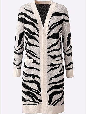 Gilet Jacquard Joli Jacquard à L'aspect Animal - Taille Standard - Helline