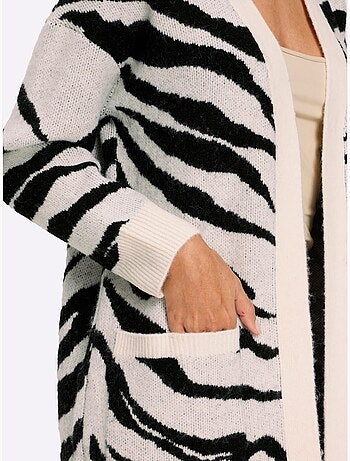 Gilet Jacquard Joli Jacquard à L'aspect Animal - Taille Standard - Helline