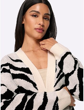 Gilet Jacquard Joli Jacquard à L'aspect Animal - Taille Standard - Helline