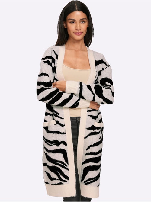 Gilet Jacquard Joli Jacquard à L'aspect Animal - Taille Standard - Helline - Kiabi