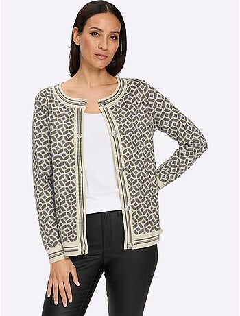 Gilet jacquard joli motif jacquard - taille standard - helline