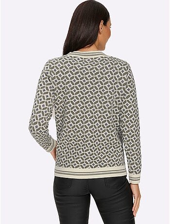 Gilet jacquard joli motif jacquard - taille standard - helline