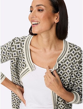 Gilet jacquard joli motif jacquard - taille standard - helline