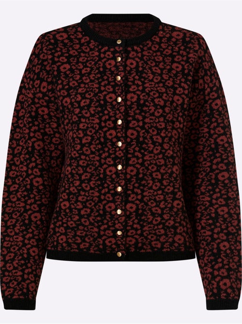 Gilet jacquard joli motif léopard - taille standard - helline - Kiabi Gilet jacquard joli motif léopard - taille standard - helline - Kiabi
