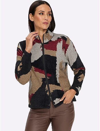Gilet jacquard motif camouflage tendance - taille standard - helline