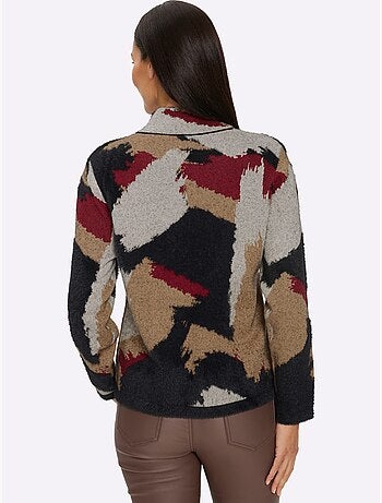 Gilet jacquard motif camouflage tendance - taille standard - helline