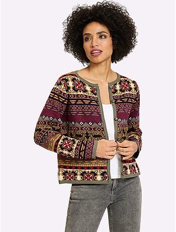 Gilet Jacquard Motif Jacquard Original - Taille Standard - Helline