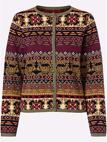 Gilet Jacquard Motif Jacquard Original - Taille Standard - Helline
