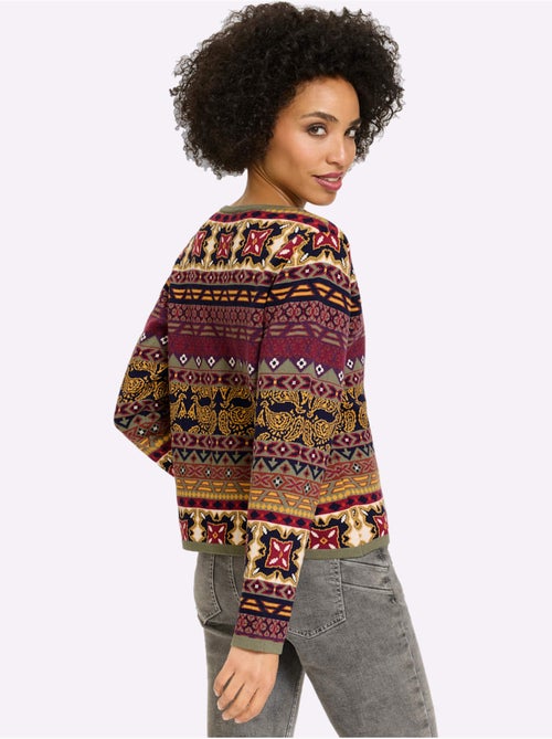 Gilet Jacquard Motif Jacquard Original - Taille Standard - Helline - Kiabi