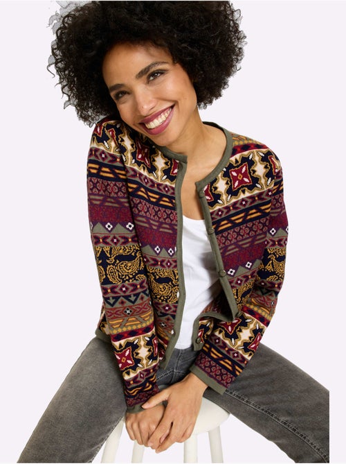 Gilet Jacquard Motif Jacquard Original - Taille Standard - Helline - Kiabi