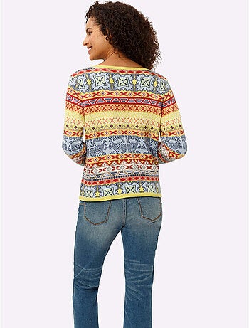 Gilet Jacquard Motif Jacquard Original - Taille Standard - helline