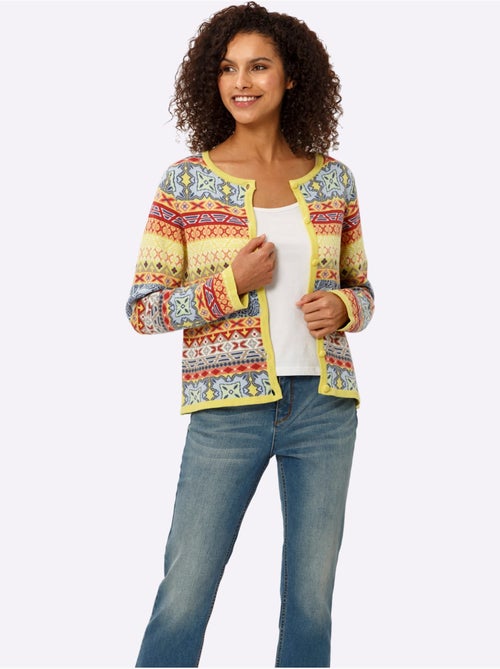 Gilet Jacquard Motif Jacquard Original - Taille Standard - helline - Kiabi