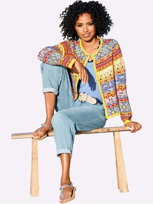 Gilet Jacquard Motif Jacquard Original - Taille Standard - helline - Kiabi