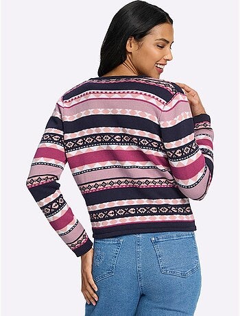 Gilet Jacquard Pur Coton - Taille Standard - Moda Vilona