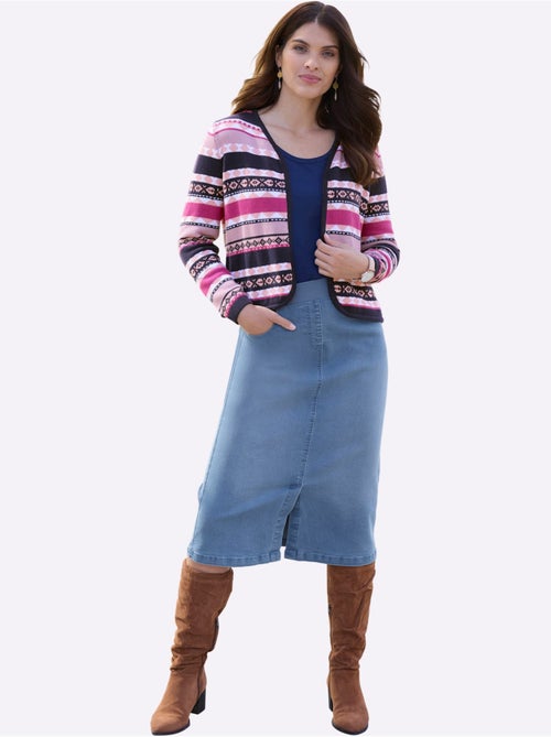 Gilet Jacquard Pur Coton - Taille Standard - Moda Vilona - Kiabi Gilet Jacquard Pur Coton - Taille Standard - Moda Vilona - Kiabi