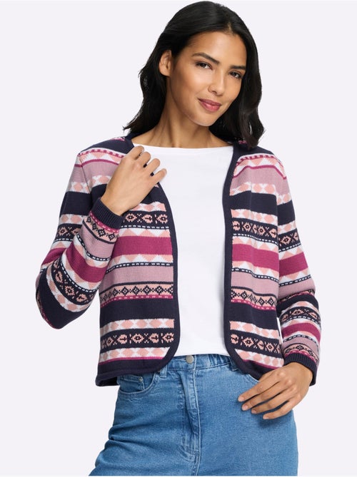 Gilet Jacquard Pur Coton - Taille Standard - Moda Vilona - Kiabi Gilet Jacquard Pur Coton - Taille Standard - Moda Vilona - Kiabi