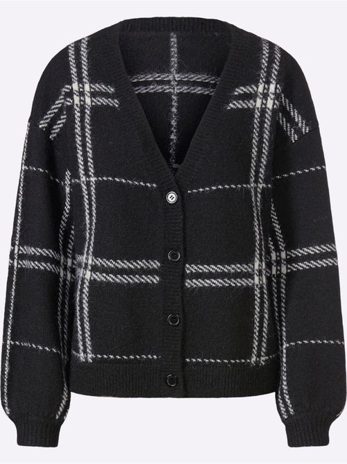 Gilet jacquard qualité tricotée douce - taille standard - helline - Kiabi Gilet jacquard qualité tricotée douce - taille standard - helline - Kiabi