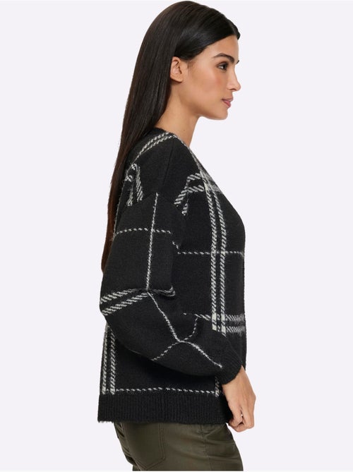 Gilet jacquard qualité tricotée douce - taille standard - helline - Kiabi Gilet jacquard qualité tricotée douce - taille standard - helline - Kiabi