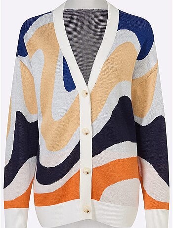 Gilet Jacquard Superbe Motif Jacquard - Taille Standard - Helline