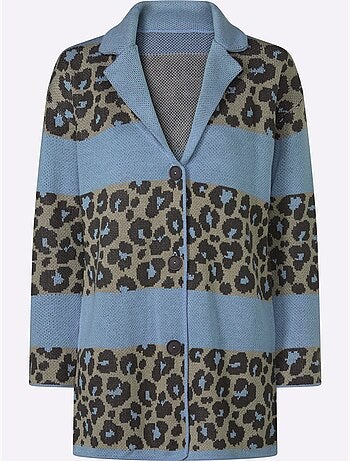 Gilet jacquard tricot jacquard de qualité - taille standard - moda vilona