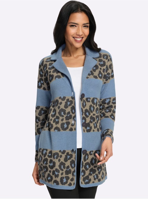 Gilet jacquard tricot jacquard de qualité - taille standard - moda vilona - Kiabi Gilet jacquard tricot jacquard de qualité - taille standard - moda vilona - Kiabi